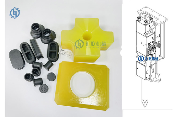 Żółto-czarna poduszka amortyzatora hydraulicznego ISO9001 SB81